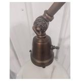 Bronze Floor Lamp With Frosted Glass Shade