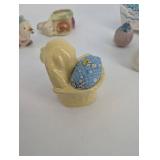 Vintage Ceramic Pin Cushions & Figurines Mixed Lot