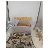 Tote of Mixed Fabric Remnants Estate Lot