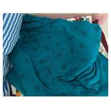 Tote of Mixed Fabric Remnants Estate Lot