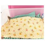 Tote of Mixed Fabric Remnants Estate Lot