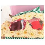 Tote of Mixed Fabric Remnants Estate Lot