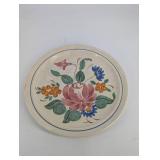 Red Wing Hand Painted Floral Plate
