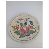 Red Wing Hand Painted Floral Plate