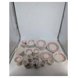 Vintage Syracuse China Pink Floral Dinnerware Set