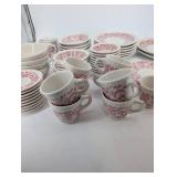 Vintage Syracuse China Pink Floral Dinnerware Set