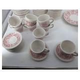 Vintage Syracuse China Pink Floral Dinnerware Set
