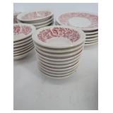 Vintage Syracuse China Pink Floral Dinnerware Set
