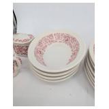 Vintage Syracuse China Pink Floral Dinnerware Set