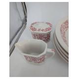 Vintage Syracuse China Pink Floral Dinnerware Set