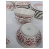 Vintage Syracuse China Pink Floral Dinnerware Set