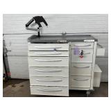 MSRP $8,000 PHOENIX LTC HEAVY-DUTY LOCKING MOBILE WORKSTATION – ELECTRONIC LOCK, TABLET MOUNT, 47" WIDE MULTI-DRAWER STORAGE CART, KEYS INCLUDED, PERFECT FOR MECHANICS, GARAGES, INDUSTRIAL SHOPS, WO