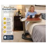 MSRP $3,000 Stryker 4810 Michael Graves Overbed Table – Height‑Adjustable Surface, Dura‑Edge Spill Containment, U‑Shaped Base, Smooth Mobility! Great Condition!