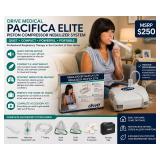 MSRP $250 NEW DRIVE MEDICAL PACIFICA ELITE PROFESSIONAL PISTON COMPRESSOR NEBULIZER SYSTEM – QUIET HIGH-EFFICIENCY RESPIRATORY THERAPY, COMPACT LIGHTWEIGHT PORTABLE, COMPLETE ACCESSORY KIT INCLUDED,