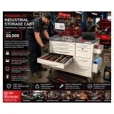 MSRP $8,000 PHOENIX LTC HEAVY-DUTY LOCKING MOBILE WORKSTATION – ELECTRONIC LOCK, TABLET MOUNT, 47" WIDE MULTI-DRAWER STORAGE CART, KEYS INCLUDED, PERFECT FOR MECHANICS, GARAGES, INDUSTRIAL SHOPS, WO