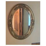 Ornate Framed Oval Wall Mirror