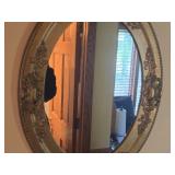Ornate Framed Oval Wall Mirror