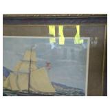 Nautical theme Framed and Matted Wall Art