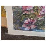 Painting - Pink Flowers - Signed , Framed