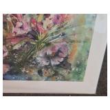 Painting - Pink Flowers - Signed , Framed