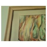 Framed and Matted Painting - Nancy Thompson - Signed , Framed