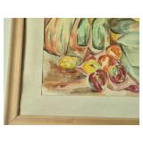 Framed and Matted Painting - Nancy Thompson - Signed , Framed