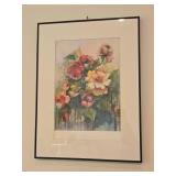 Painting - Flowers - Signed , Framed