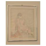 Art Work - Lady by Nancy - Signed , Framed