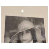 Art Work - Lady in Hat Black & White Portrait by Nancy Campbell - Signed , Framed