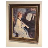 Painting - Lady at the Piano - Signed , Framed