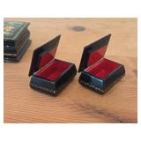 Lot of (3) Russian themed Lacquered Finish Storage Boxes