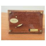 Splendid Italian Handcrafted Inlaid Natural Elm Wood Musical Jewelry Box - Brass Pedestal Feet - The Spring La Primavera (Op. 8 No. 1)