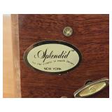 Splendid Italian Handcrafted Inlaid Natural Elm Wood Musical Jewelry Box - Brass Pedestal Feet - The Spring La Primavera (Op. 8 No. 1)