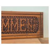 Carved Wood Sign - Velkommen