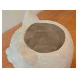 Vintage Italian Majolica Cat theme Pottery Collectible Dish - Made In Italy for Meiselmen Imports - Signed