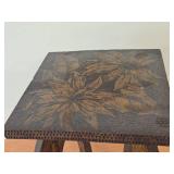 Vintage Antique Handcarved Pyrography Table - Feb 23 1911 A.J. Fisher
