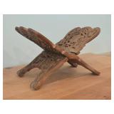 Handcarved Wooden Folding Book Stand