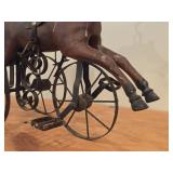 Vintage Wood and Cast Iron Horse theme Tricycle