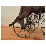 Vintage Wood and Cast Iron Horse theme Tricycle