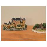 Lot of (2) Collectibles - Eltz Castle Rhineland-Palatinate Germany from the Enchanted Castles of Europe Danbury Mint, The Old Mill by Jane Hart from The Country Village Collection Danbury Mint