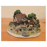 Lot of (2) Collectibles - Eltz Castle Rhineland-Palatinate Germany from the Enchanted Castles of Europe Danbury Mint, The Old Mill by Jane Hart from The Country Village Collection Danbury Mint