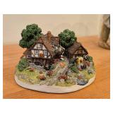 Lot of (2) Collectibles - Eltz Castle Rhineland-Palatinate Germany from the Enchanted Castles of Europe Danbury Mint, The Old Mill by Jane Hart from The Country Village Collection Danbury Mint