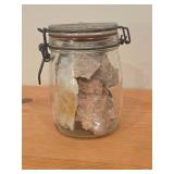 Flip-Top Lid Jar of Assorted Rocks