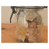 Flip-Top Lid Jar of Assorted Rocks