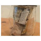 Flip-Top Lid Jar of Assorted Rocks