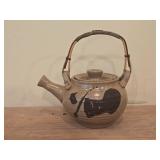 Lot of (3) Handmade Stonewares - Tea Pot + (2) Yunomi Tea Cups
