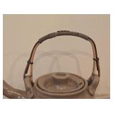 Lot of (3) Handmade Stonewares - Tea Pot + (2) Yunomi Tea Cups