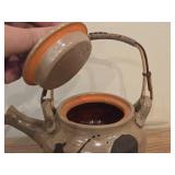Lot of (3) Handmade Stonewares - Tea Pot + (2) Yunomi Tea Cups