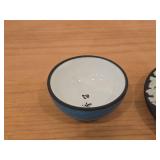 Vintage Wedgewood Black Jasperware Ash Tray + Small Japanese Porcelain Sake Cup