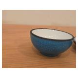 Vintage Wedgewood Black Jasperware Ash Tray + Small Japanese Porcelain Sake Cup